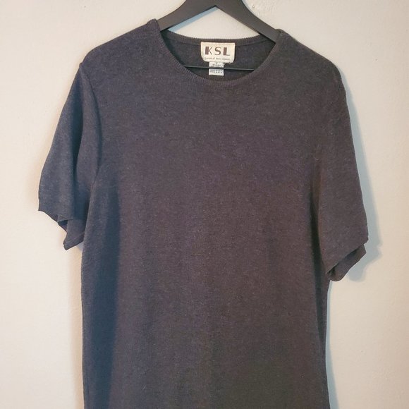 KSL Division of Karin Stevens Vintage Black T-Shirt Dress Size 1X - Picture 2 of 9